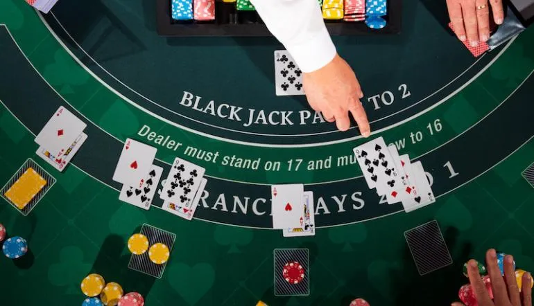 Blackjack table